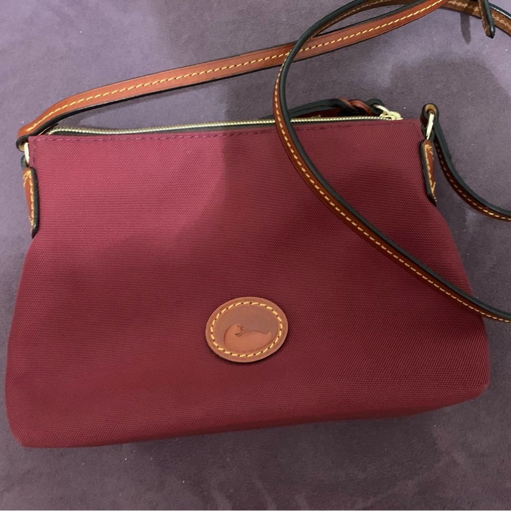 Dooney & Bourke Nylon Crossbody Pouchette Cranberry